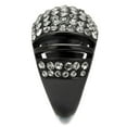 thumbnail image 4 of Luxe Jewelry Designs Women's Light Black IP Stainless Steel Ring with Hematite Crystals - Size 8, 4 of 4