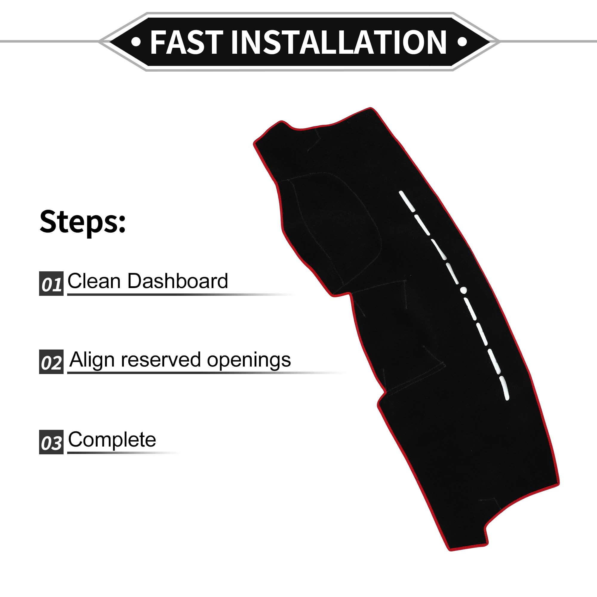 Unique Bargains Dash Cover for Hyundai Tucson 2005-2009 Non-Slip Polyester Mat Black