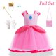 thumbnail image 1 of Melocotón Juego De Rol Disfraz De Niños Cosplay Vestido De Princesa Para Niña Ropa De Halloween Cumpleaños Carnaval Fiesta Trajes Accesorios, 1 of 4