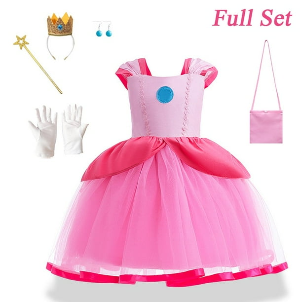 Melocotón Juego De Rol Disfraz De Niños Cosplay Vestido De Princesa Para Niña Ropa De Halloween Cumpleaños Carnaval Fiesta Trajes Accesorios