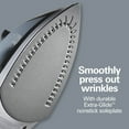thumbnail image 2 of Hamilton Beach Clothing Iron, Steam Iron for Clothes with Extra-Glide Nonstick Soleplate & Retractable Cord, Silver, 2 of 8