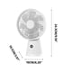 thumbnail image 2 of Ventilador pequeño de escritorio con pantalla digital, carga USB, silencioso, portátil, para estudiantes, luz nocturna, ventilador circulante, 2 of 2