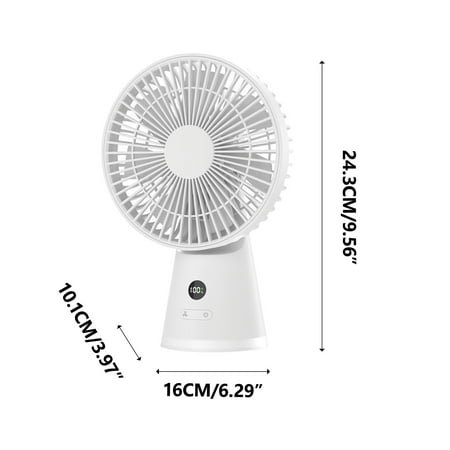 

KTMGM Desktop Small Fan Digital Display Charging USB Silent Portable Student Handheld Night Light Circulating Fan