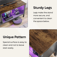 thumbnail image 5 of Bestier Gaming TV Stand for TVs up to 50" with LED Light & Storage Shelves  Rustic, 5 of 8