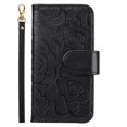 thumbnail image 2 of Nalacover Camellia Pattern Wallet Case for iPhone 15 Pro, Premium Elegant PU Leather Wrist Strap Shockproof Flip Cover with Card Slots Holder Magnetic Clasp Kickstand Bracket Case, White, 2 of 5