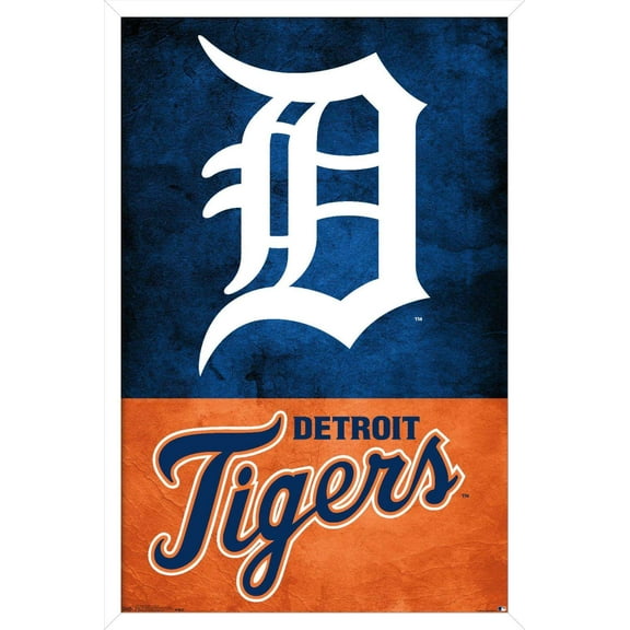 MLB Detroit Tigers - Logo 18 Wall Poster, 14.725" x 22.375", Framed