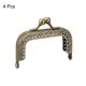 thumbnail image 3 of Metal Monedero Marcos - 2.56 4uds Beso Bloqueo Broche Marco Rectángulo Relieve Embrague Marco Asas para Monedas Monedero Costura Bolso Fabricación Bricolaje Artesanía, Bronce, 3 of 6