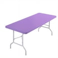 thumbnail image 2 of 1pc Washable Fitted Rectangular Tablecloth for Outdoor Events and Camping - Foldable, Elastic, and Durable - 4ft/6ft/8ft Size - Premium Polyester Fabric for Home Decor, 2 of 9