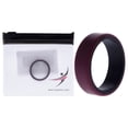 thumbnail image 1 of Anillo de boda de silicona de 2 capas biselado de 8 mm - Burdeos de ROQ para hombres - Anillo de 11 mm, 1 of 1