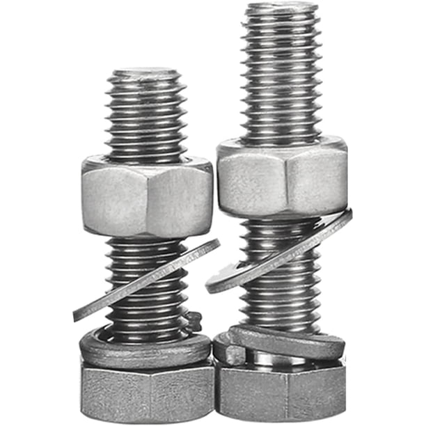 Tornillo de fijación de titanio puro Tornillo hexagonal Rosca métrica Juego de juntas de tuerca hexagonal, buena resistencia a la abrasión (Color : 160 mm (1 unidad), tamaño: M16)
