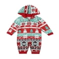 thumbnail image 1 of Famille Pyjama de Noël Imprimé de Bande Dessinée à Capuche Papa Maman Enfants Bébé Xams Tenues, 1 of 6