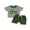Army Green, variant on Baby Toddler Boys Summer Shorts Sets 6 12 18 24 Months 2T 3T 4T Short Sleeve O Neck Tractor Embroidery Striped Tops and Solid Color Shorts Outfits