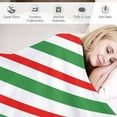 thumbnail image 3 of Red White Diagonal Stripes Flannel Fleece Throw Blanket Christmas Sweet 50x60 Inches Soft Blanket for Couch,Cozy,Warm,Lightweight, 3 of 6