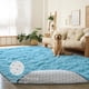 thumbnail image 3 of Alfombra DweIke de Peluche Esponjoso 183x274 cm Antideslizante Azul Cielo, 3 of 7