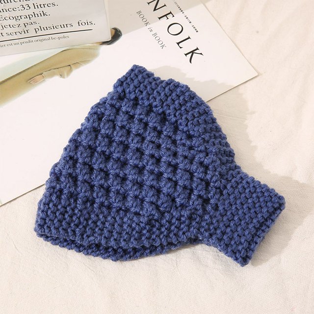 Banda para el cabello de lana tejida a mano para otoño e invierno, gorro de lana con protección para los oídos, banda para el cabello de ala ancha, accesorios para el cabello, tocado para