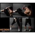 thumbnail image 4 of Mens 3/4 Long Length Elasticated Shorts Cargo Shorts Three Quarter Pants Jogger Gym Sweatpants, 4 of 5