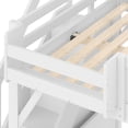 thumbnail image 6 of Harper & Bright Designs Full Size Loft Bed with Built-in Wardrobe and Shelves, Wood Loft Bed with Guardrails and Stairs, Light White, 6 of 12