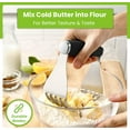thumbnail image 5 of XL Stainless Steel Pastry Cutter Tool for Baking - Heavy Duty Dough Blender - Butter & Dough Cutter Tool with Sharp Blades - Pastry Blender for Easy Mixing - Dishwasher Safe - Black, 5 of 5