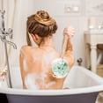 thumbnail image 6 of Long Handle Shower Loofah Back Scrubber, 4 Pack Large Bath Sponge Brush for Men & Women, Exfoliating Mesh Pouf Body Washer, Non-Slip Grip, 6 of 8