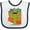 White and Navy, variant on Inktastic Arizona Retro Sunset Funny Cactus Boys or Girls Baby Bib