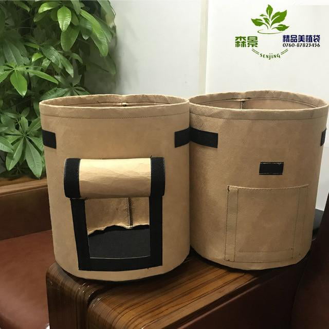 Pack of 2 Garden Plant Vegetables Potato Grow Bags Planter Container with Flap 