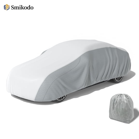 All Weather Car Cover Outdoor, Waterproof Windproof UV Protection,Universal Size for Most Sedans,Easy to Install