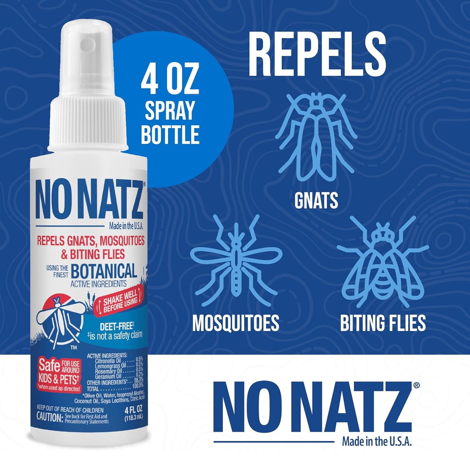 No Natz, Botanical Insect Repellent, 4 Fl. Oz. Spray Bottle, 2