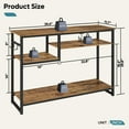 thumbnail image 4 of Bestier 39.4" L Console Table, 4-Tier Entryway table with 3 Shelves, Brown, 4 of 6