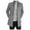 Grey, variant on Trench Coat Men Double Collar Long Jacket Casual Slim Fit Overcoat Outerwear Clothes, Black, Size XXL