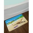 thumbnail image 2 of Summer Bath Mat, Beach Sunshine Sand Waves Sandal Deckchair Holiday Relaxation Vacation Cartoon Print, Non-Slip Plush Mat Bathroom Kitchen Laundry Room Decor, 29.5 X 17.5 Inches, Multicolor, Ambesonne, 2 of 2