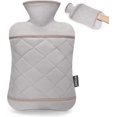 thumbnail image 1 of Hot Water Bottle with Hand Pocket Cover2.0L BPA Free PVC Water Bag, Odorless Superior Material, Grey, 1 of 4