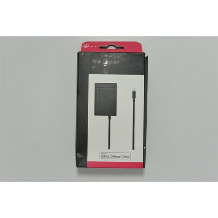 New in Box OEM T-Mobile 3.4A Lightning Tip Travel/Wall Charger - Black