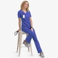 thumbnail image 7 of LYMAYTER Women Quick-Dry Medical Uniform Comfort Ventilate Multi-pocket Design Medical Uniform Top & Pants for S-2XL, 7 of 7