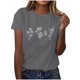 thumbnail image 1 of Tops de Ajuste Suelto para las Mujeres Sudadera Casual Impresa Manga Corta Cuello Redondo Superior, Poliéster, 1 of 6