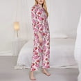 thumbnail image 3 of Daiia Strawberry Popsicle for Women's Long-Sleeved Pajama Set – Soft & Comfortable Sleepwear Button-Up Pajamas Cozy Lounge Wear-X-Large, 3 of 7