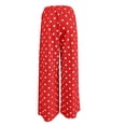 thumbnail image 6 of COMVALUE Palazzo Pants for Women Wide Leg Flowy Pants with Pockets Elastic Mid Waist Summer Beach Vacation Outfits Lightweight (Red, XL), 6 of 7