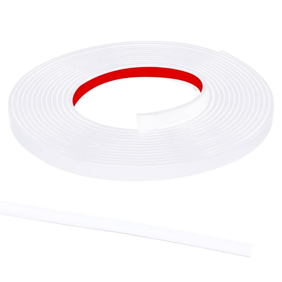 PVC Self-Adhesive Flexible Molding Trim Ceiling Molding Wall Trim for Furniture Door Wardrobe Home Decor Imitation Gesso Lines White 10mm about 5m/roll