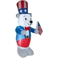 thumbnail image 2 of Gemmy  Airblown Inflatable Patriotic Polar Bear, 4 ft Tall, blue - 48.03x19.69x18.9, 2 of 2