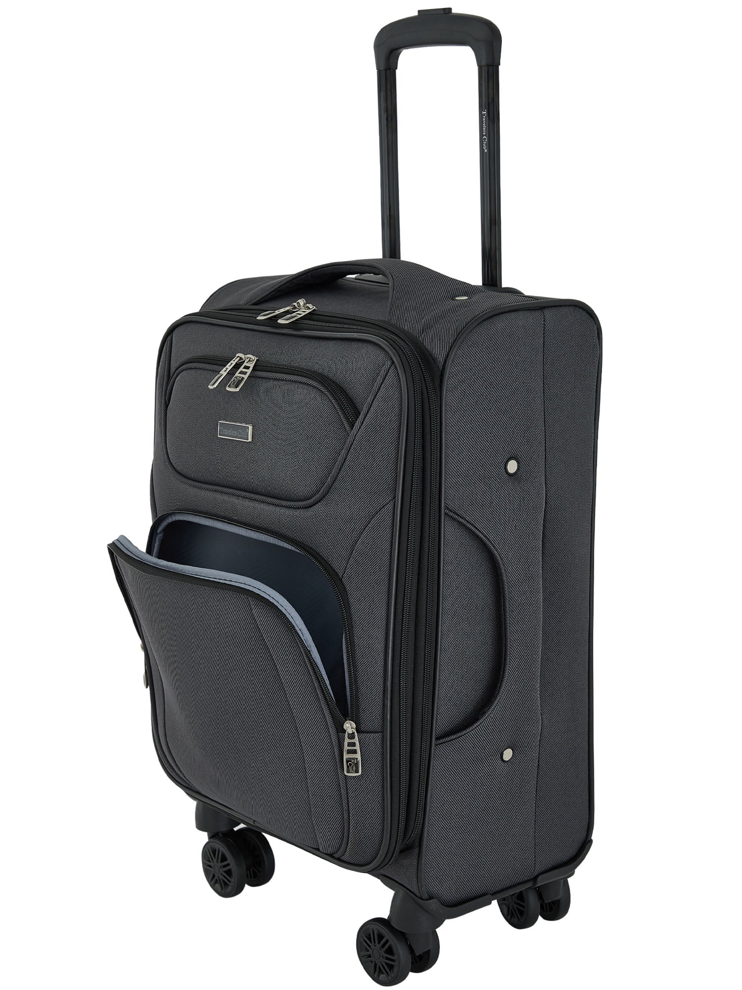 Travelers Club 3-Piece Rolling Soft Side Travel Luggage Set - Forged Iron Gray