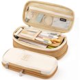 thumbnail image 3 of Clearance Back to School Pencil Case - Lightweight Pencil Pouch, Cute Pencil Box, College School Supplies for Kids, Great for Colored Pencils, Gel Pens, Rulers,Khaki, 3 of 3