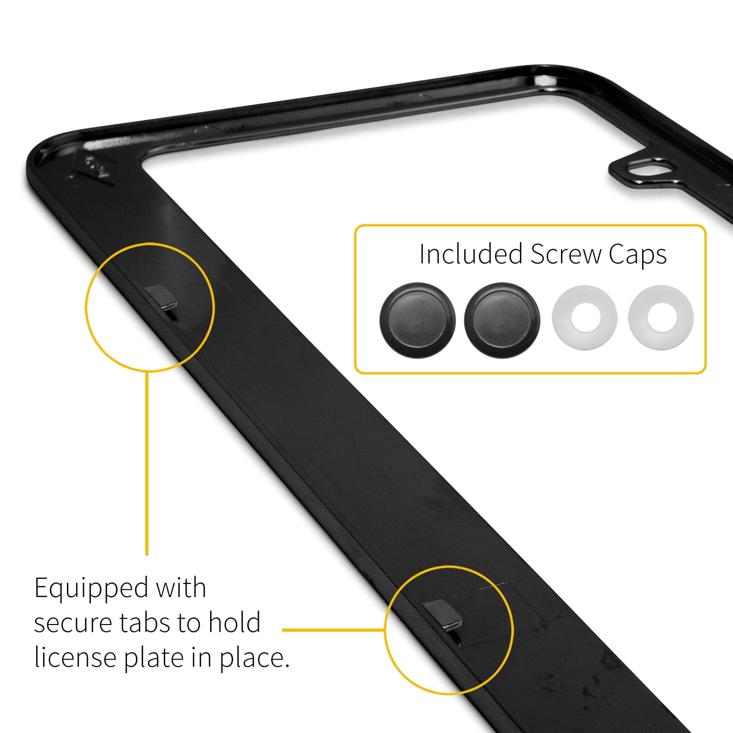 Chevrolet Corvette C7 in 3D on Real Carbon Fiber ABS Plastic License Plate Frame