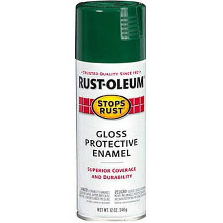 Hunter Green Enamel - (3 Pack) Rust-Oleum Stops Rust Gloss Protective Enamel Hunter Green Spray Paint, 12 oz