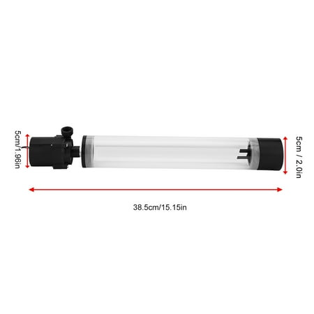

Water Cooling Water Acrylic Computer DIY Water Cooling Cylinder Reservoir 19W G1/4 Water Cooling