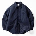 thumbnail image 4 of Chaqueta acolchada de algodón para hombre, resistente al viento, impermeable, cálida, holgada, informal, de invierno, gris, negro y azul marino., 4 of 4