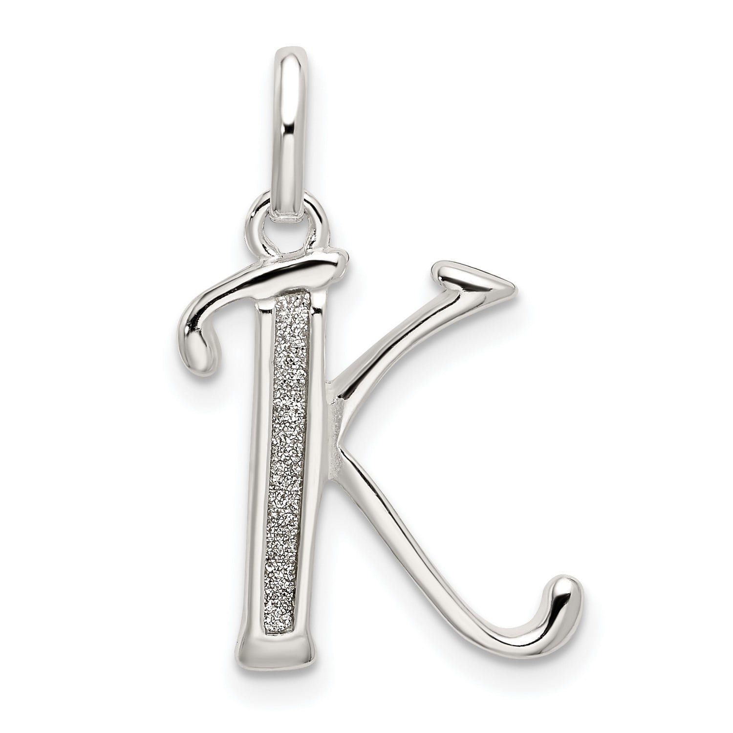 Jewelry Stores Network Sterling Silver Letter R Enamel Pendant