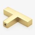 thumbnail image 2 of GlideRite 2 in. Solid Square Cabinet T-Knob, Brass Gold - 21683-T-BG, 10 Pack, 2 of 4