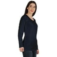 thumbnail image 2 of Inkmeso Solid Raglan Full Sleeve T-shirt For Women Scoop Neck Baseball Tee Casual Tops, 2 of 7