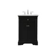 thumbnail image 3 of Pemberly Row 24" Solid Wood Metal Single Bathroom Vanity Set in Black, 3 of 8