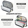 thumbnail image 5 of Standing Pencil Case with Base Large Capacity Stationery Pouch Pen Bag with Zipper for Women Men Dragonflies with White Daisies, 5 of 7
