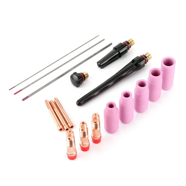Welding Nozzle Welding Tip Tig Welding Nozzle Contact Nozzle Torch Nozzle 17Pcs Welding Nozzle TIG Welder Contact Tip With Tungsten Wire For Torch 17/18/26